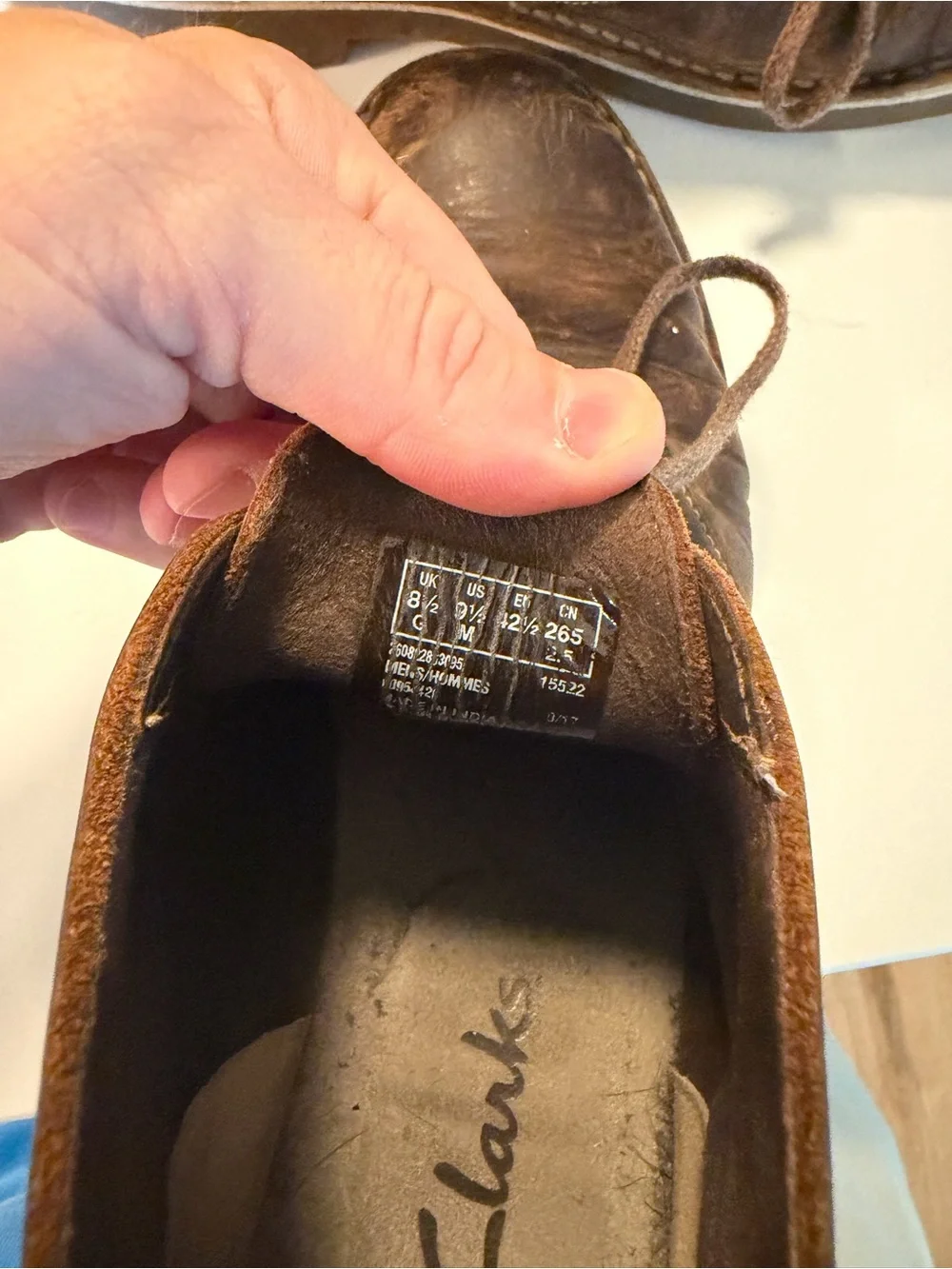 Clarks Men's Dark Brown Leather Chukka Boots